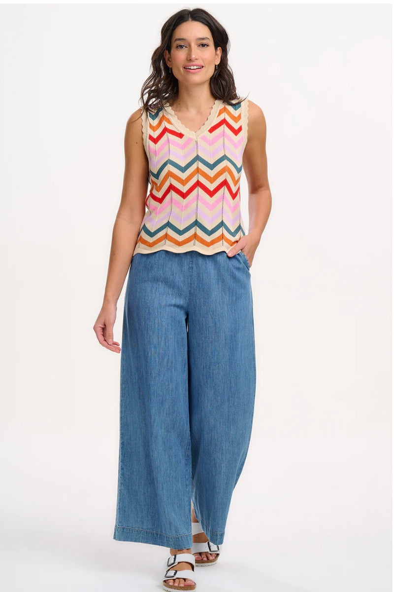 Sugarhill Of Brighton - Rosy V-Neck Knit Vest