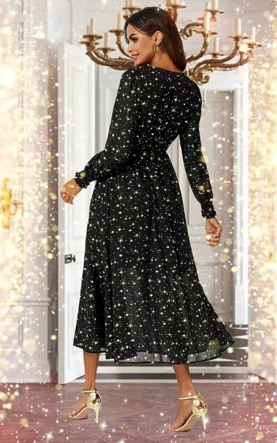 Black Star Midi Dress