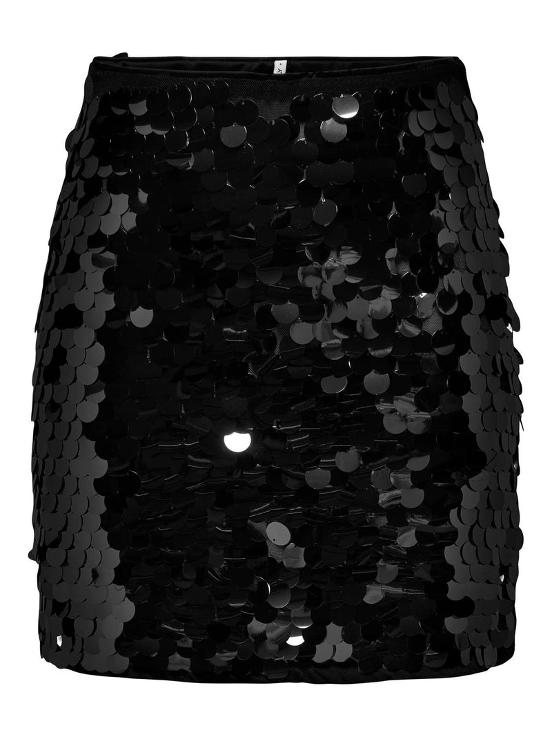ONLY - Black Sequin Mini Skirt