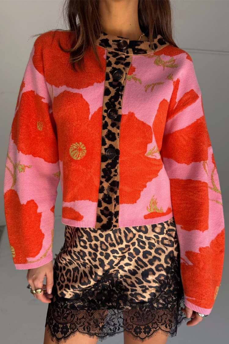Never Fully Dressed - Pink Poppy Cardigan