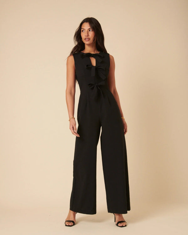 Nobody's Child - Black Bow Bertha Jumpsuit
