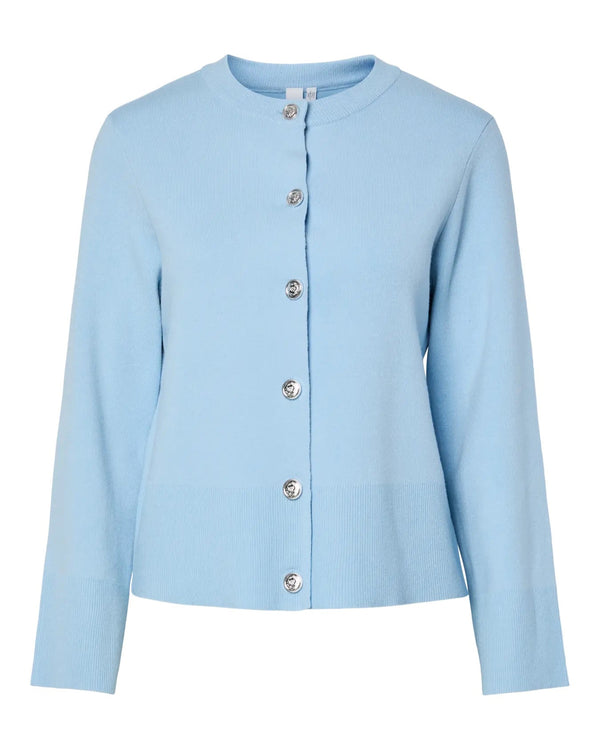 YAS - Baby Blue Knit Cardigan