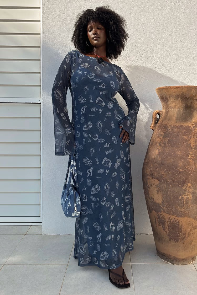 Never Fully Dressed - Denim Deloris Mesh Dress