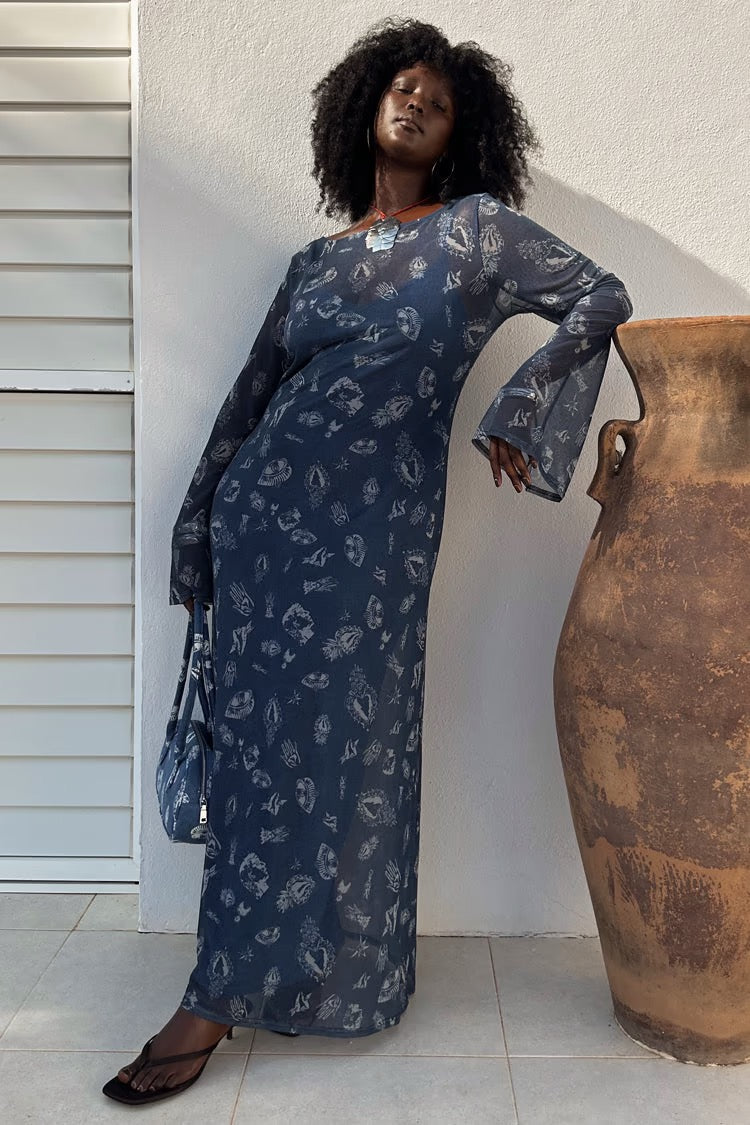 Never Fully Dressed - Denim Deloris Mesh Dress