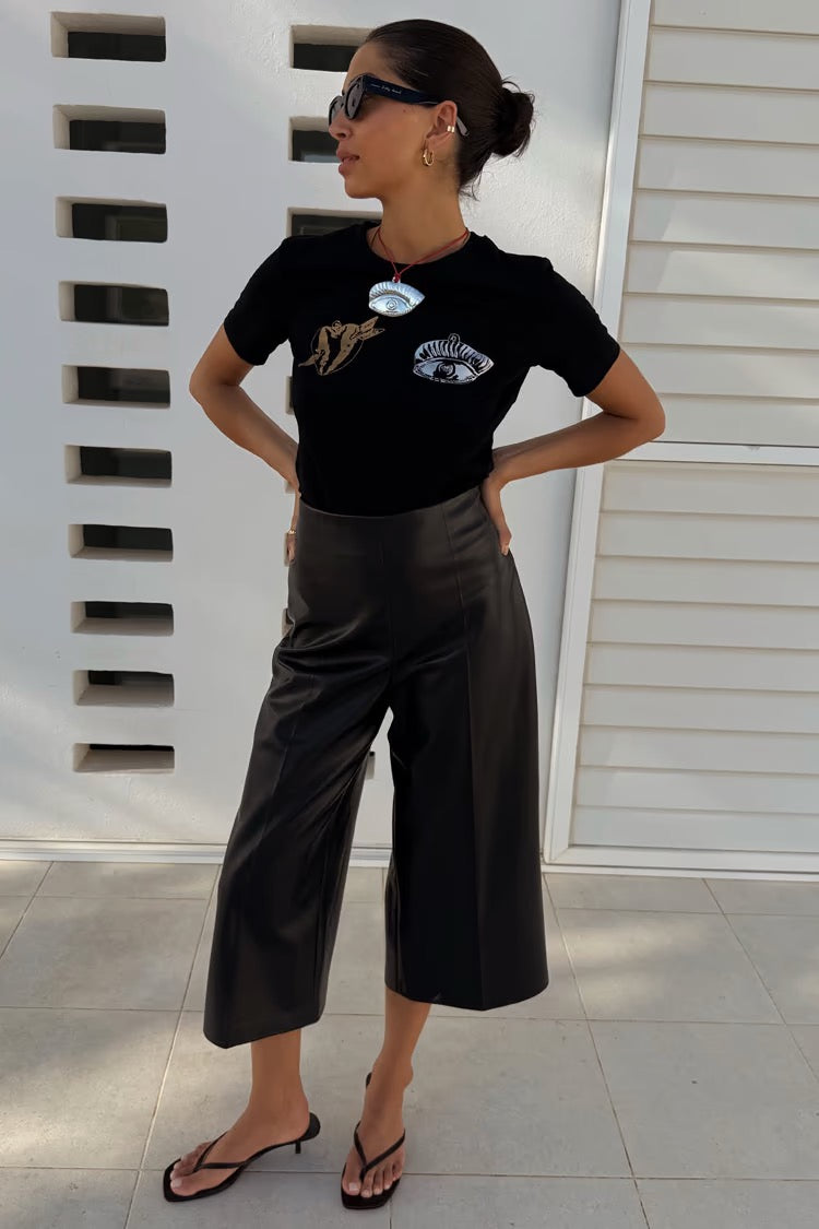Never Fully Dressed - Black Deloris Foil Baby T Shirt