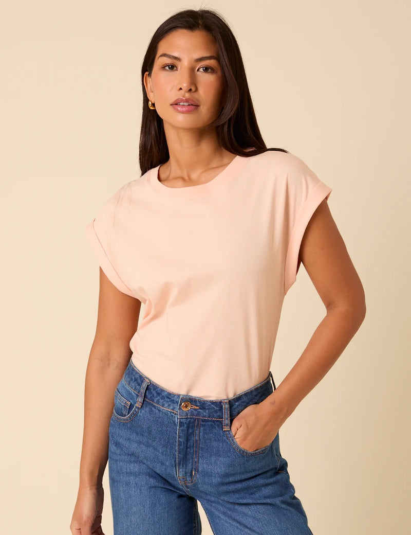 Nobody's Child - Light Pink Cap Sleeve T-Shirt