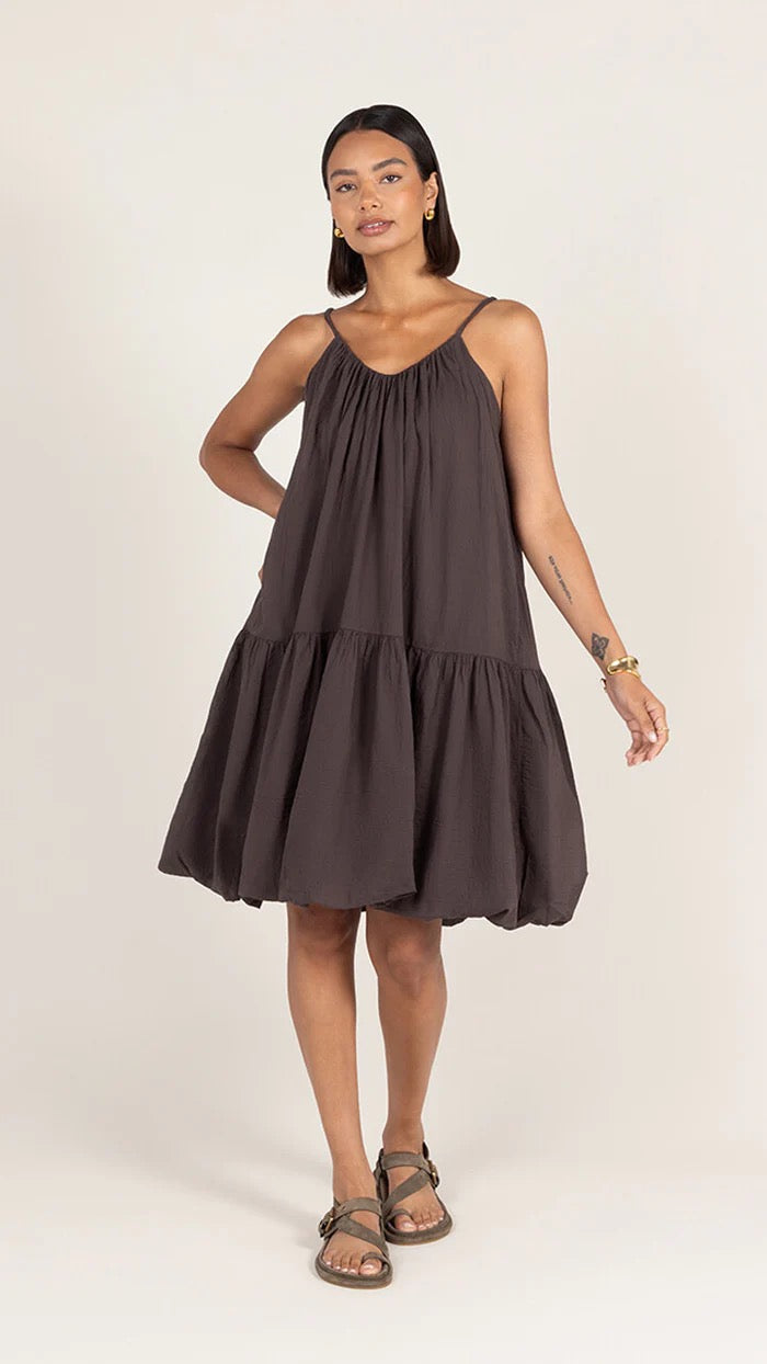 Charli - Liora Cotton Dress - Espresso
