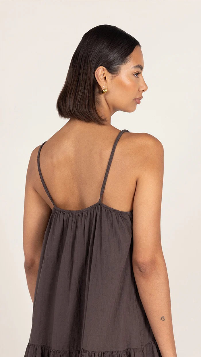 Charli - Liora Cotton Dress - Espresso