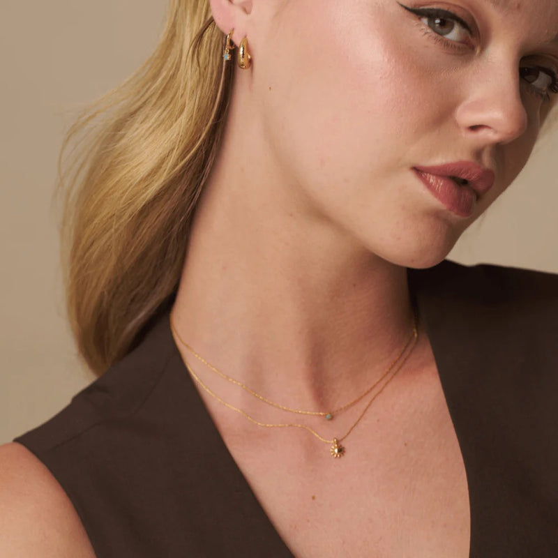 ORELIA - Mini Molten Sun Collar Necklace