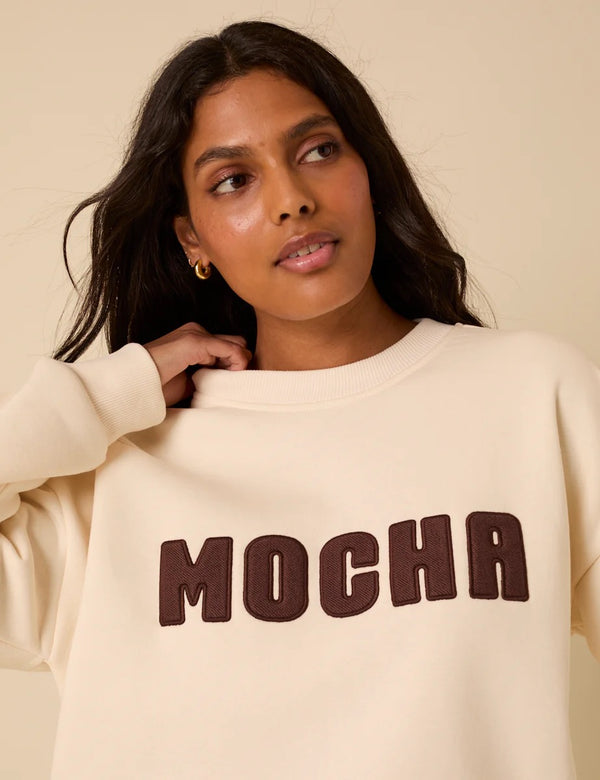 Nobody's Child - Cream Mocha Graphic Sweatshirt