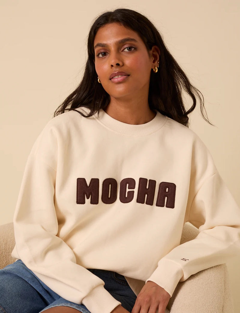 Nobody's Child - Cream Mocha Graphic Sweatshirt