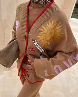 Never Fully Dressed - Camel Mystical Cardigan