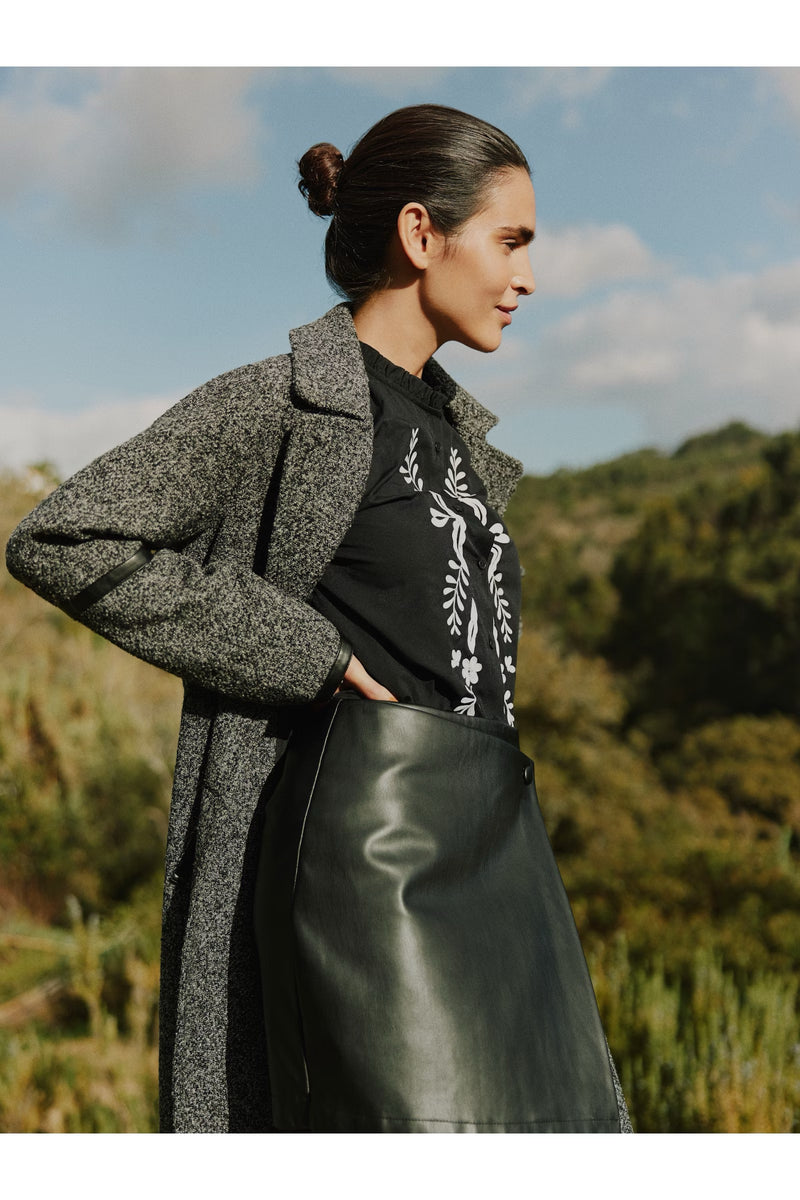B.Young Daja Black Wrap Skirt