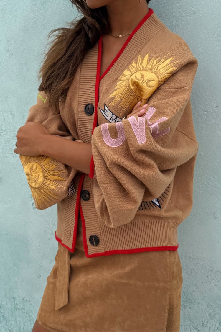 Never Fully Dressed - Camel Mystical Cardigan