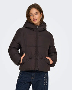 ONLY - Chocolate Puffer Coat (Pre-Order)