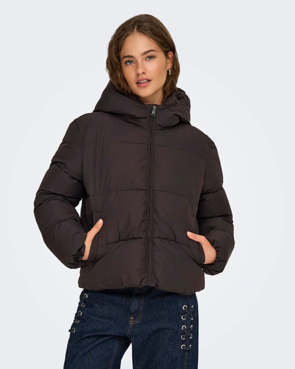 ONLY - Chocolate Puffer Coat (Pre-Order)
