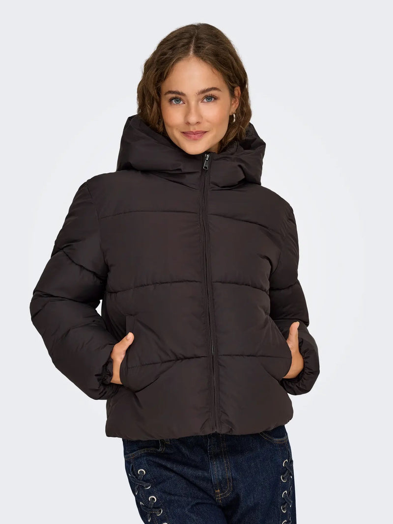 ONLY - Chocolate Puffer Coat (Pre-Order)