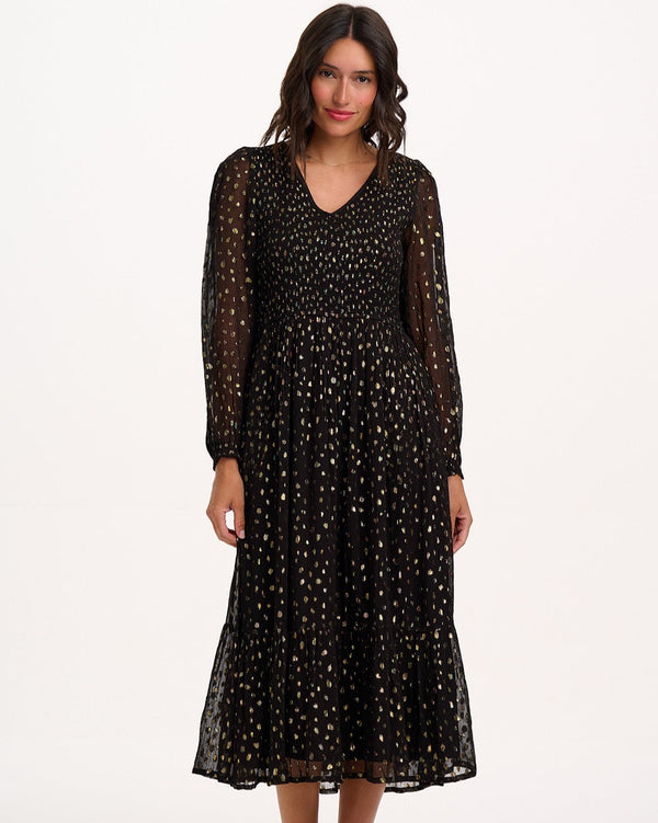 Sugarhill Of Brighton - Black Metallic Spot Jacqueline Dress