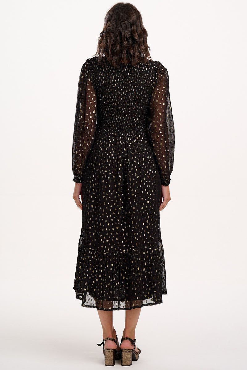 Sugarhill Of Brighton - Black Metallic Spot Jacqueline Dress