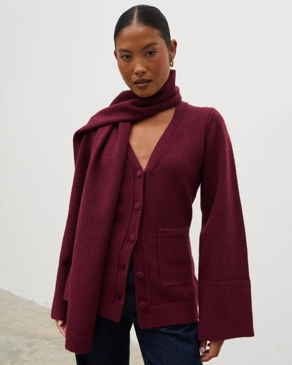 Pretty Lavish - Florie Knit Cardigan with Scarf