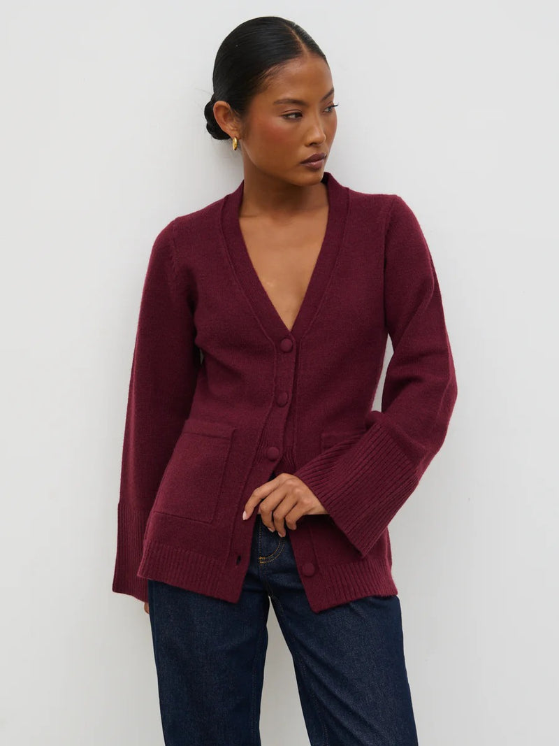 Pretty Lavish - Florie Knit Cardigan with Scarf