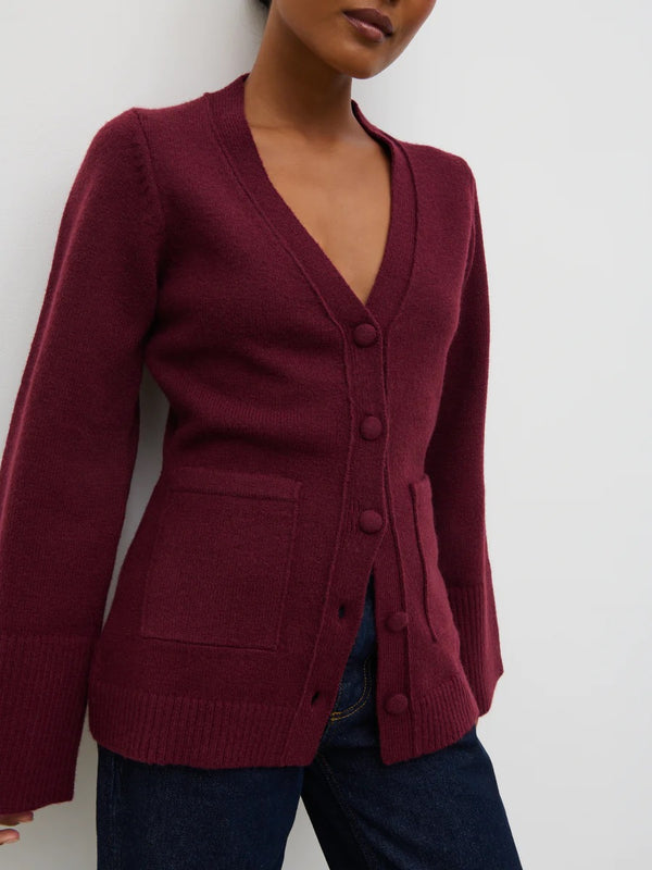 Pretty Lavish - Florie Knit Cardigan with Scarf