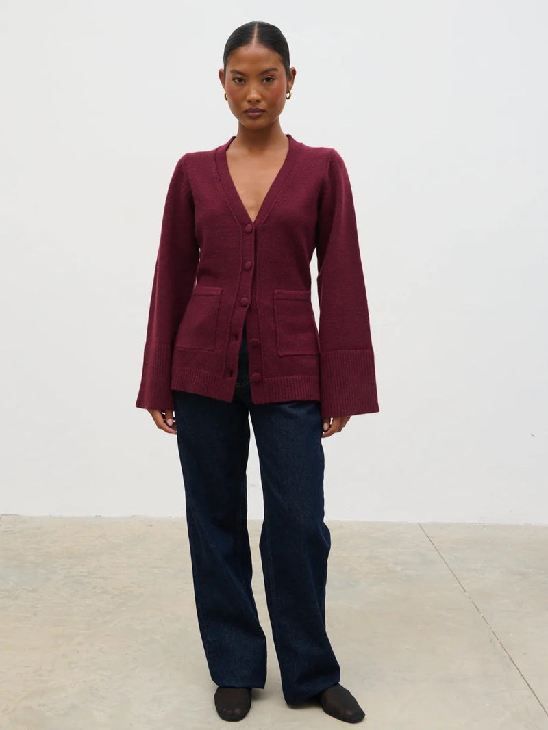 Pretty Lavish - Florie Knit Cardigan with Scarf