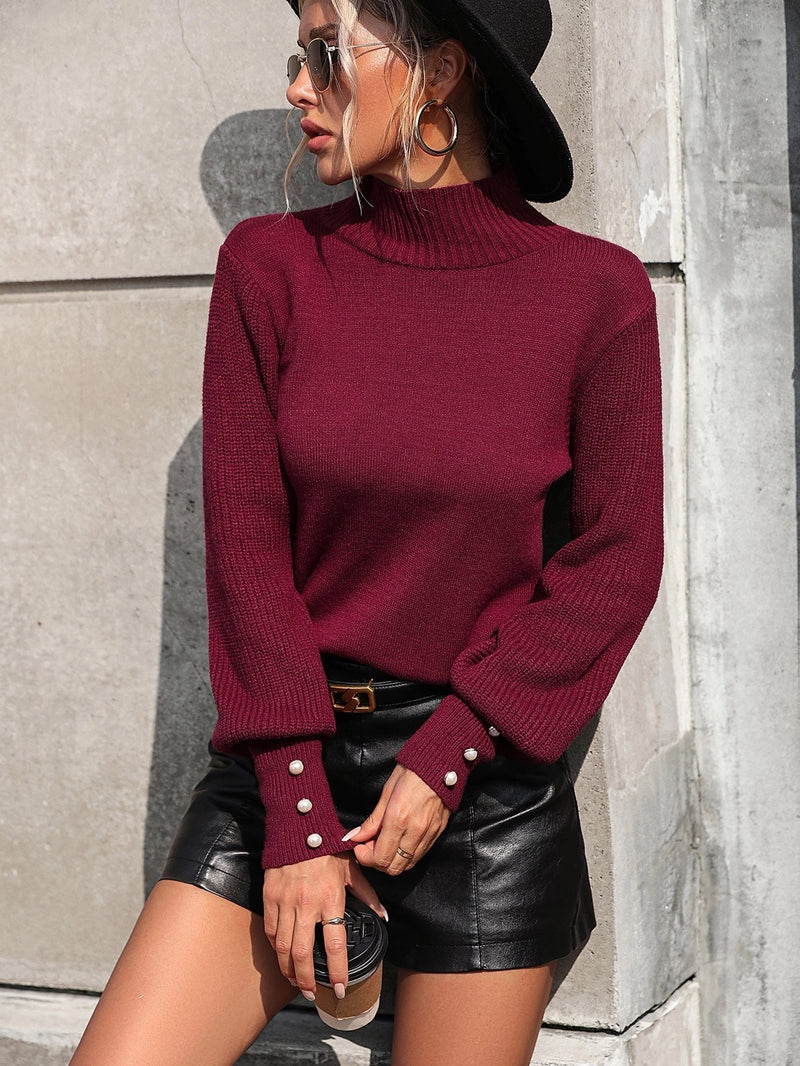 Wine Pearl Knit Jumper