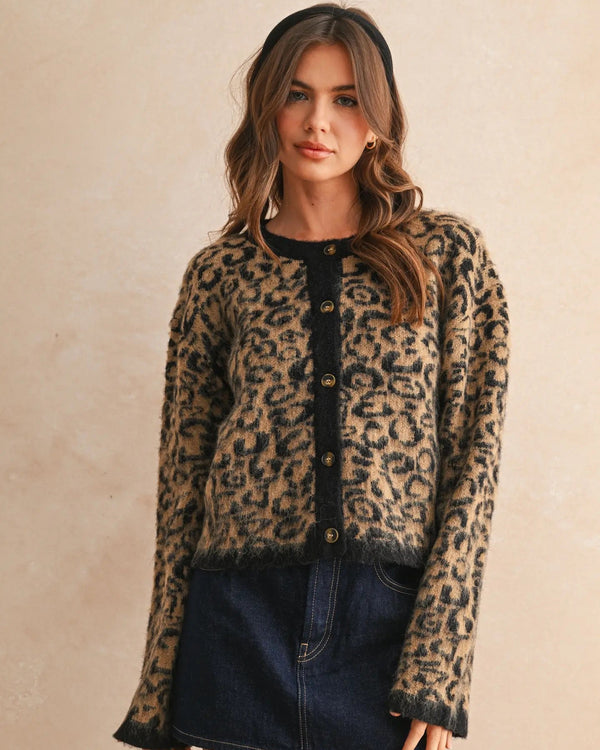 MIOU MUSE -  Leopard Print Cardigan