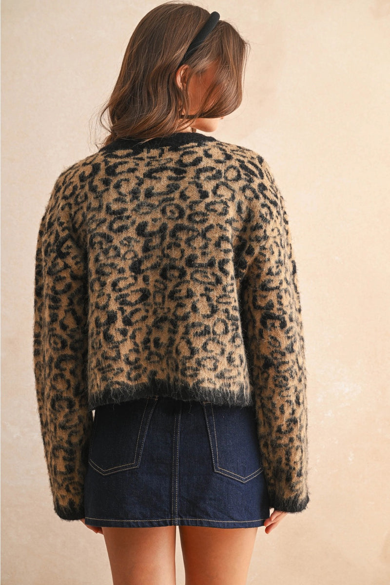 MIOU MUSE -  Leopard Print Cardigan