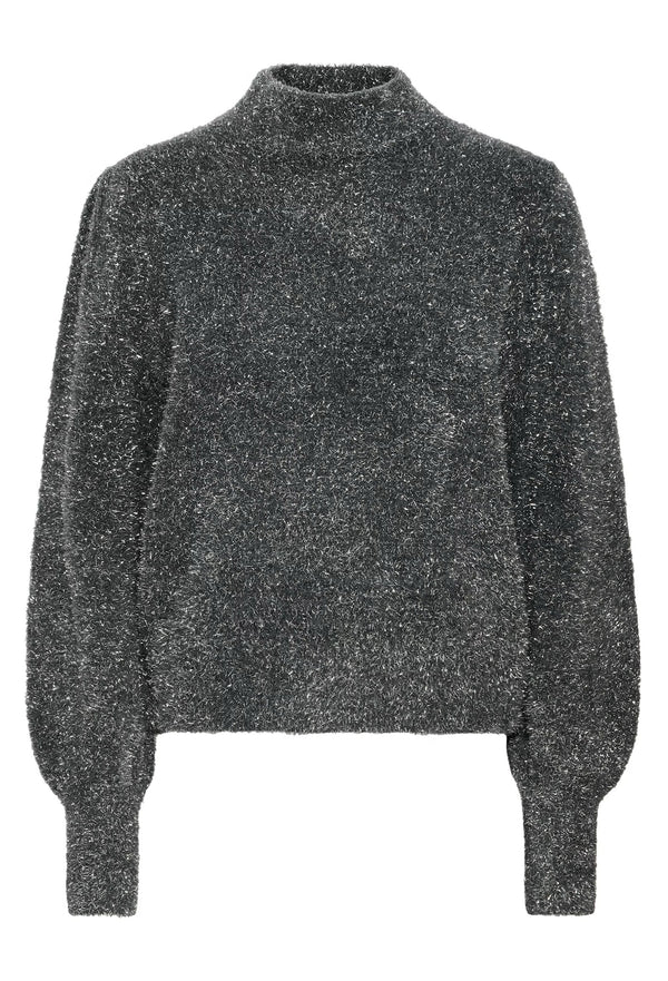 Pulz Grey Sparkly Knit Jumper