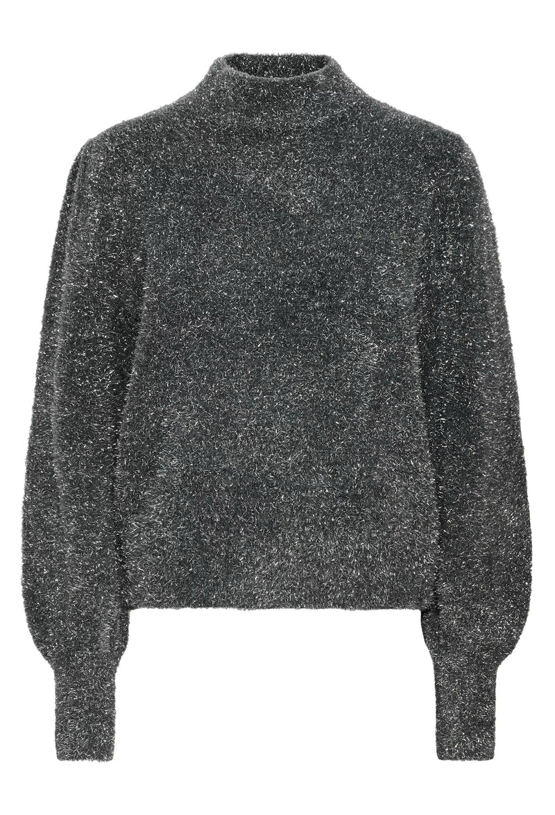 Pulz Grey Sparkly Knit Jumper