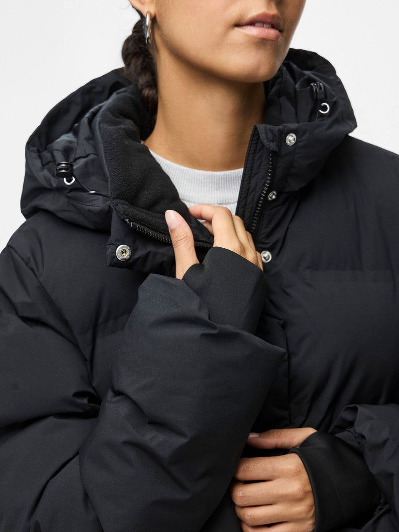 PIECES - Black Puffer Coat