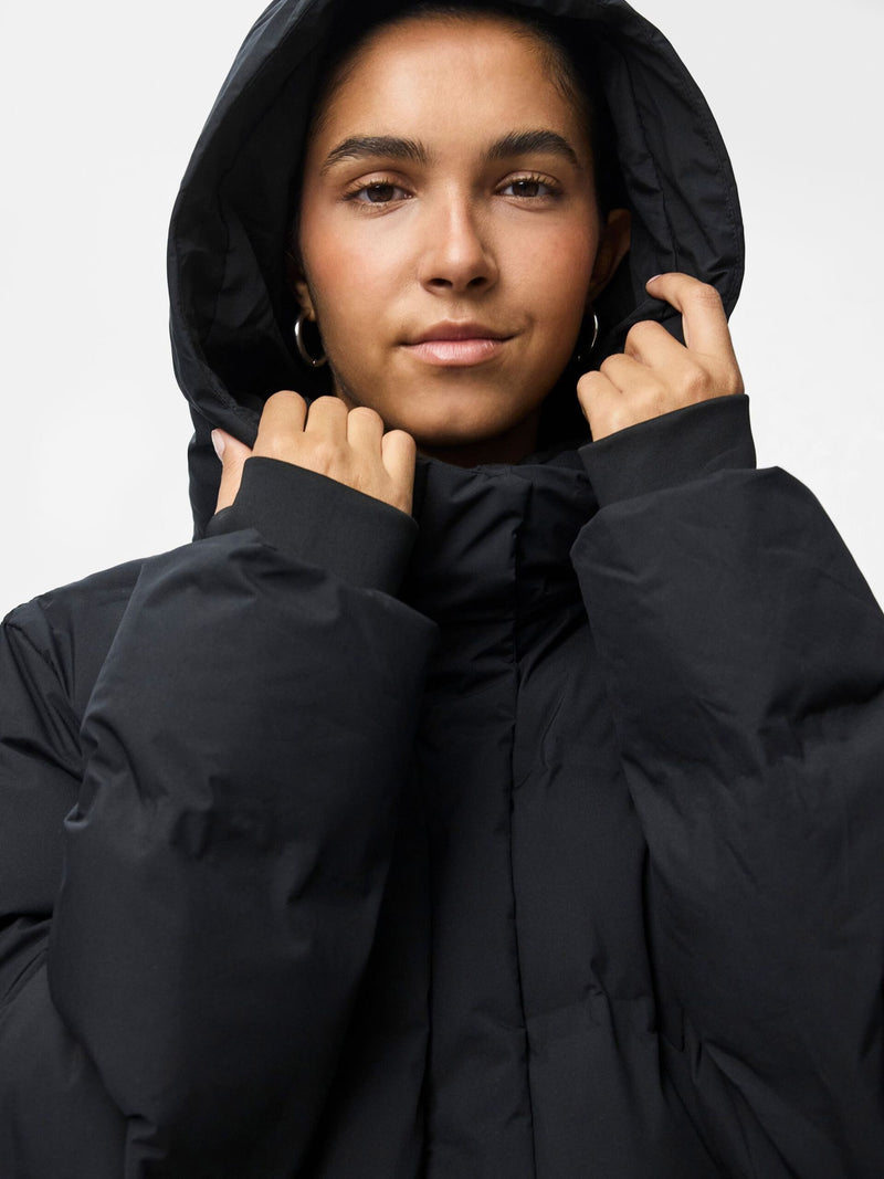 PIECES - Black Puffer Coat