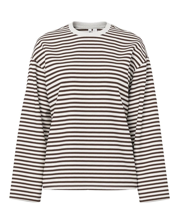 PIECES - Hot Fudge Stripe Long Sleeve Tee