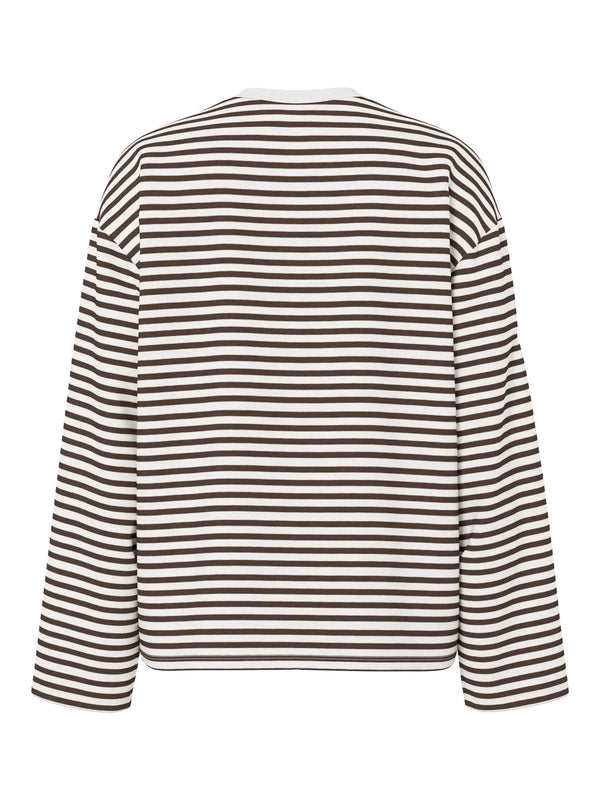 PIECES - Hot Fudge Stripe Long Sleeve Tee
