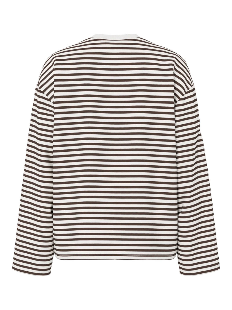 PIECES - Hot Fudge Stripe Long Sleeve Tee