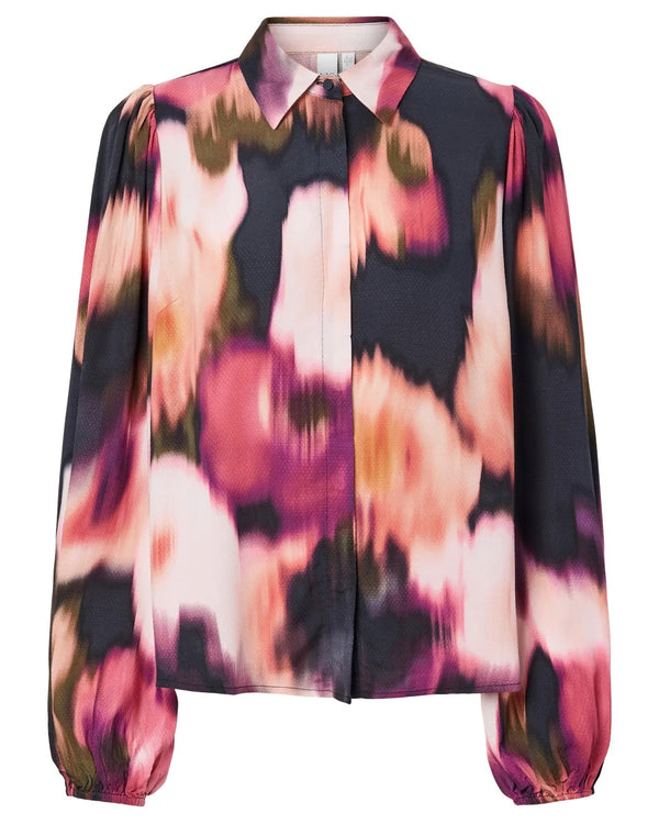 YAS - Black Mindy Printed Blouse