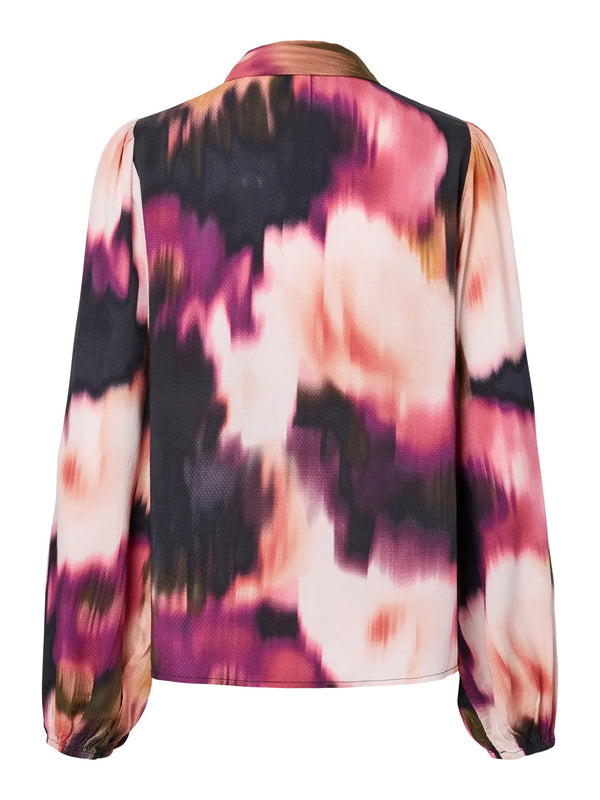 YAS - Black Mindy Printed Blouse