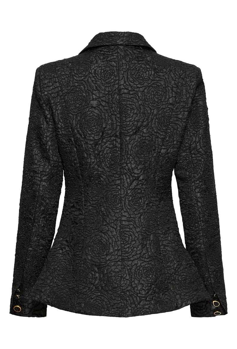 ICHI Black Floral Blazer