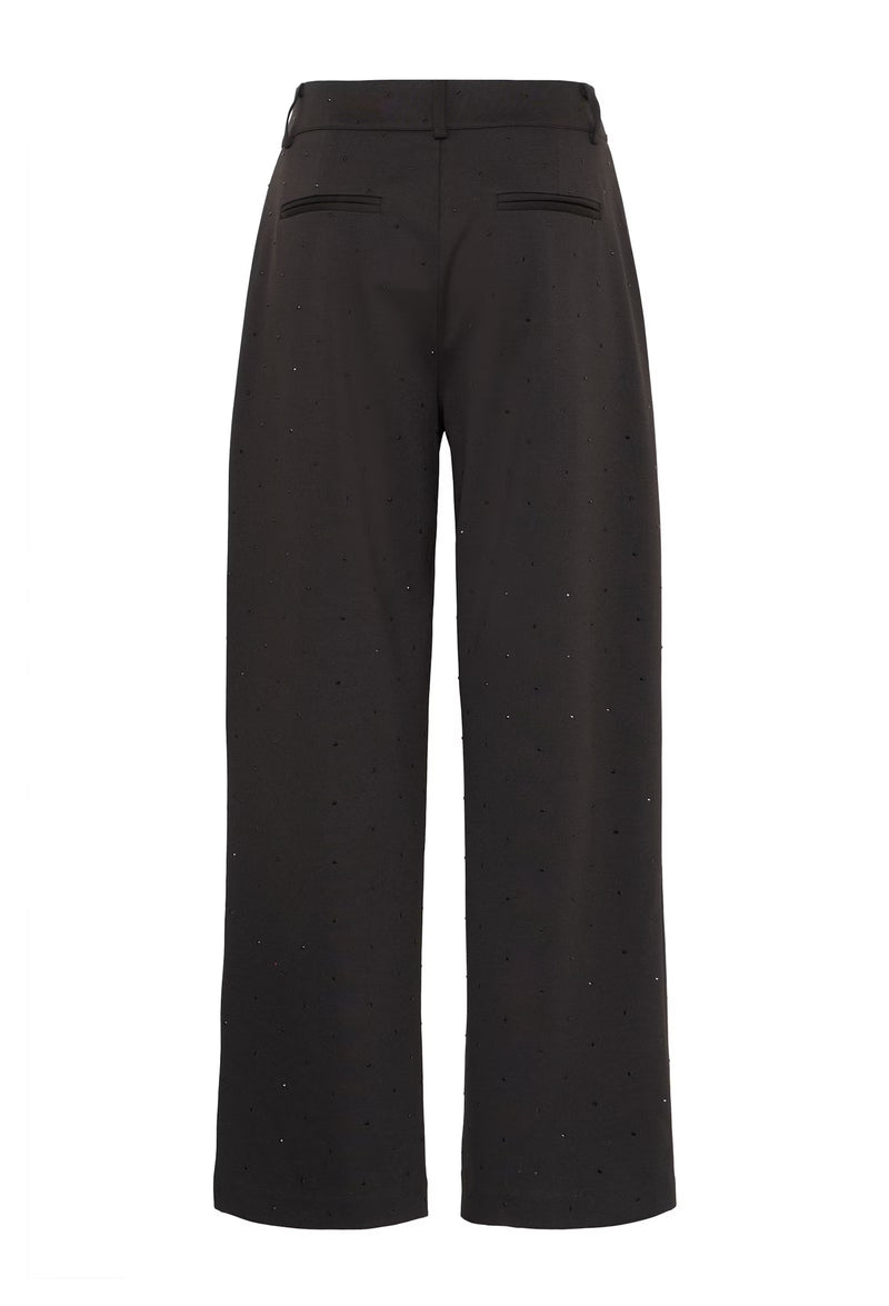 ICHI Black Kate Stud Trousers