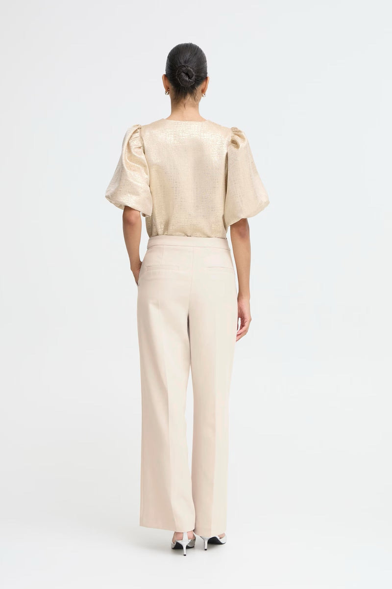 B.Young Cream Tailored Trousers