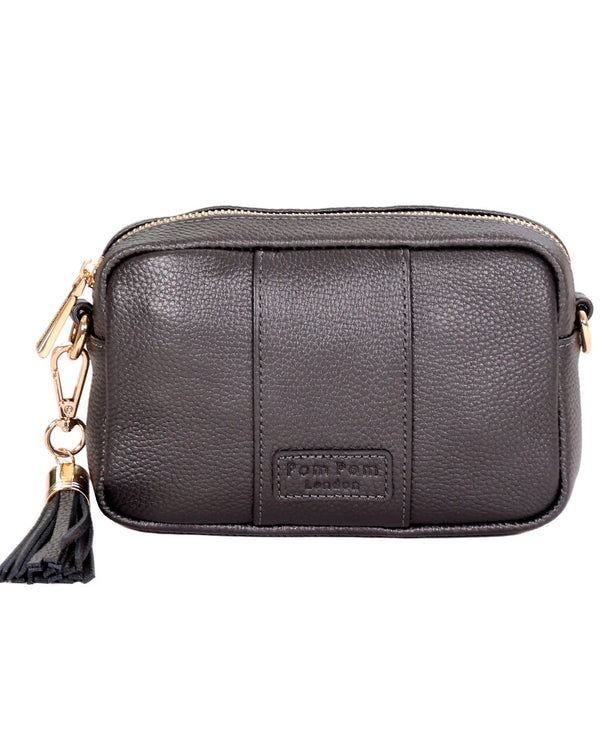 Pom Pom London - City MINI Bag Metallic Pewter