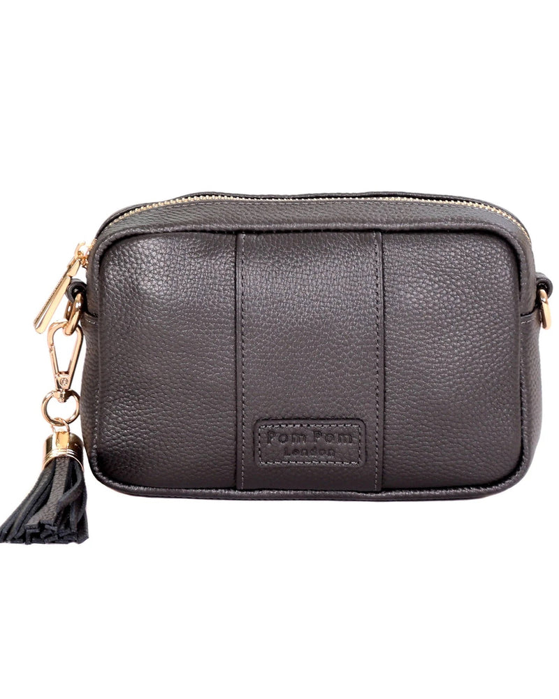 Pom Pom London - City MINI Bag Metallic Pewter