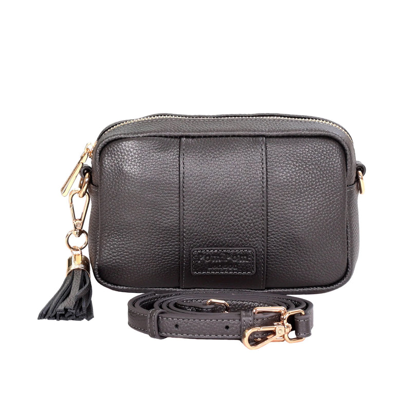 Pom Pom London - City MINI Bag Metallic Pewter