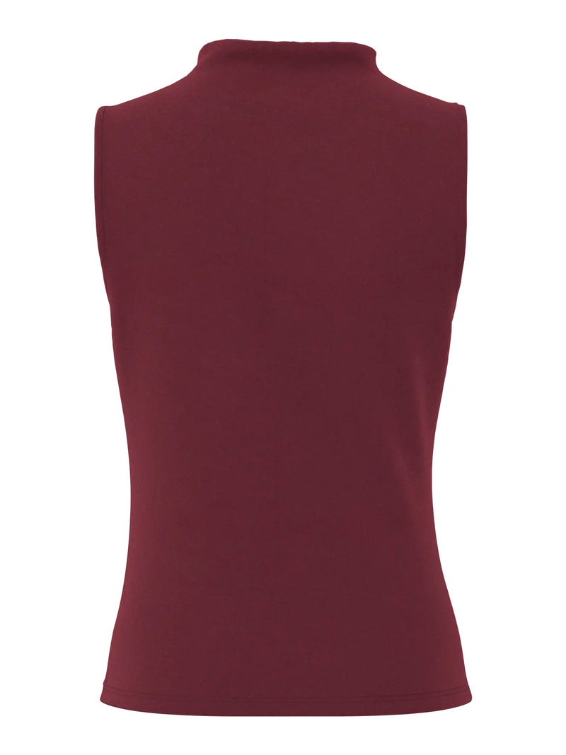 PIECES - Tawny Port Madison Drape Top