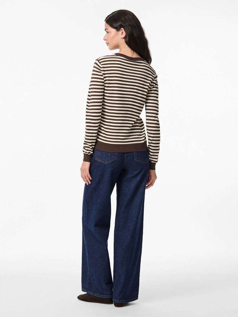 PIECES - Hot Fudge Stripe Nora Cardigan