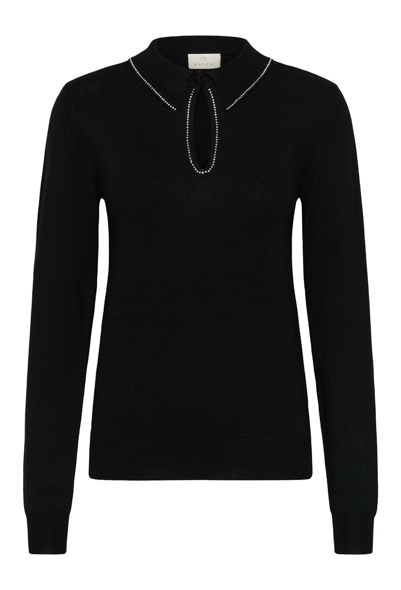 Kaffe Black Deep Cut Out Knit