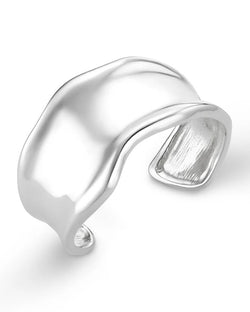 ORELIA - Statement Organic Metal Cuff - Silver