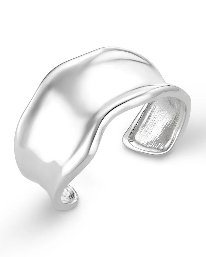 ORELIA - Statement Organic Metal Cuff - Silver